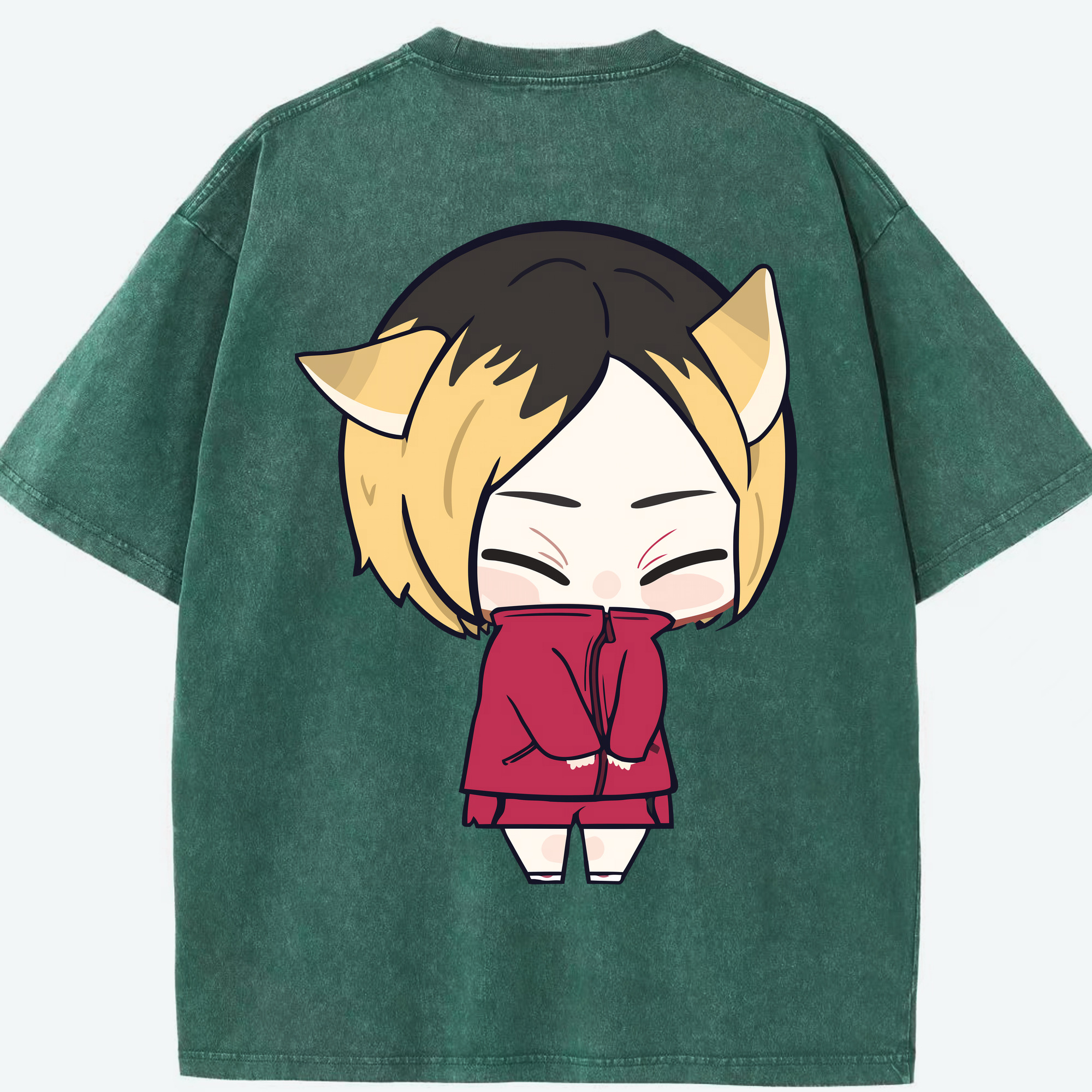 （画像用） ハイキュー!! Haikyu!! 綿100% ヴィンテージ風 半袖Tシャツ（背面プリント）